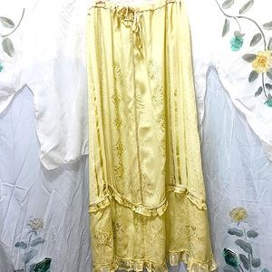 ADVANCE APPARELS RAYON PALE LIME MAXI SKT SZ O/S